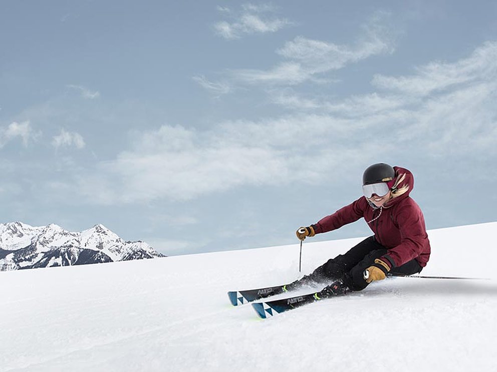 Abfahrt Skifahren