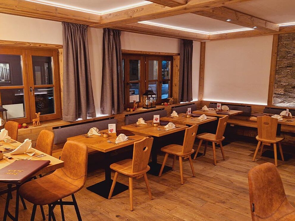 Blick ins gemütliche Restaurant im Hotel 