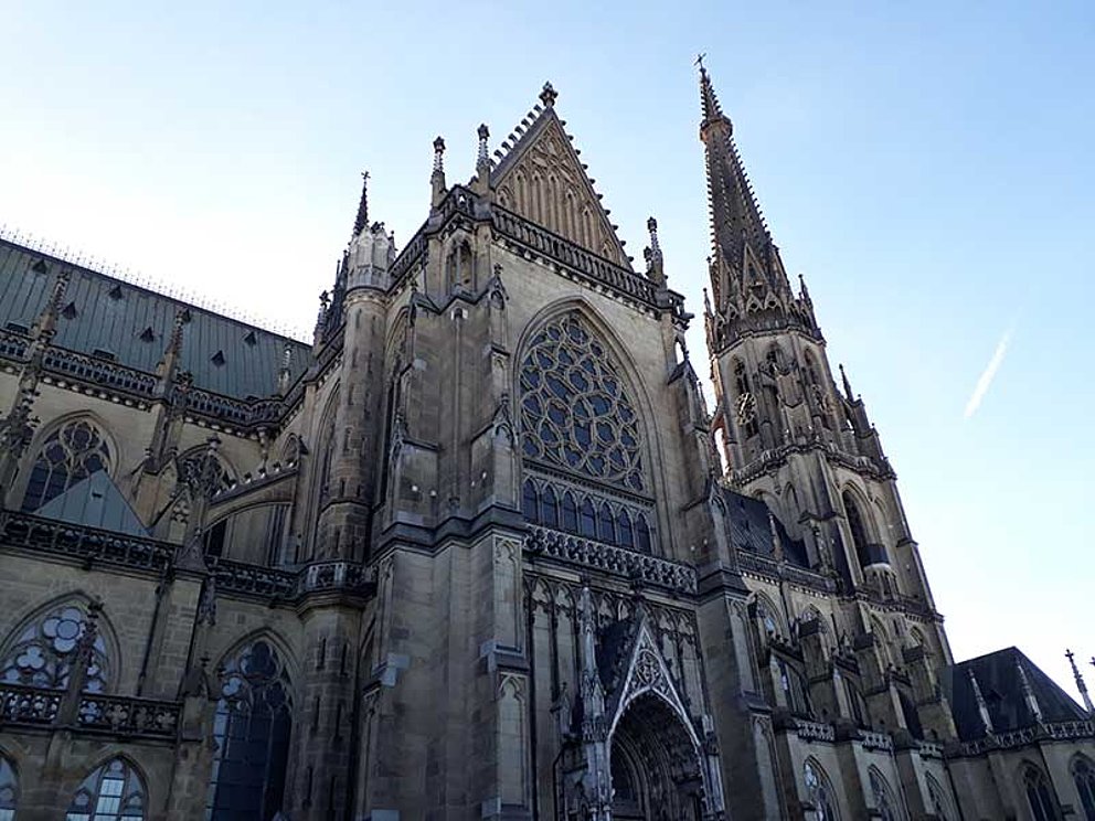 Blick auf den Mariendom in Linz