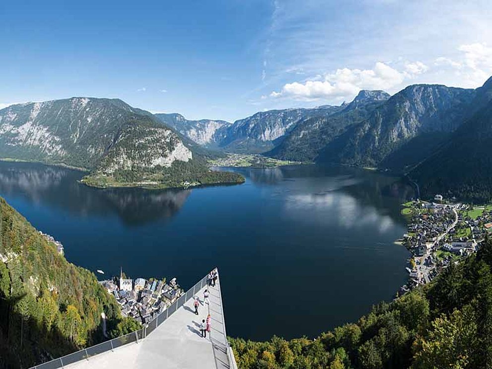 Welterbeblick auf Hallstatt mit Hallstättersee