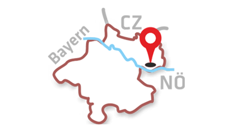 Standortkarte zur Gruppentour auf der Burg Clam im Strudengau