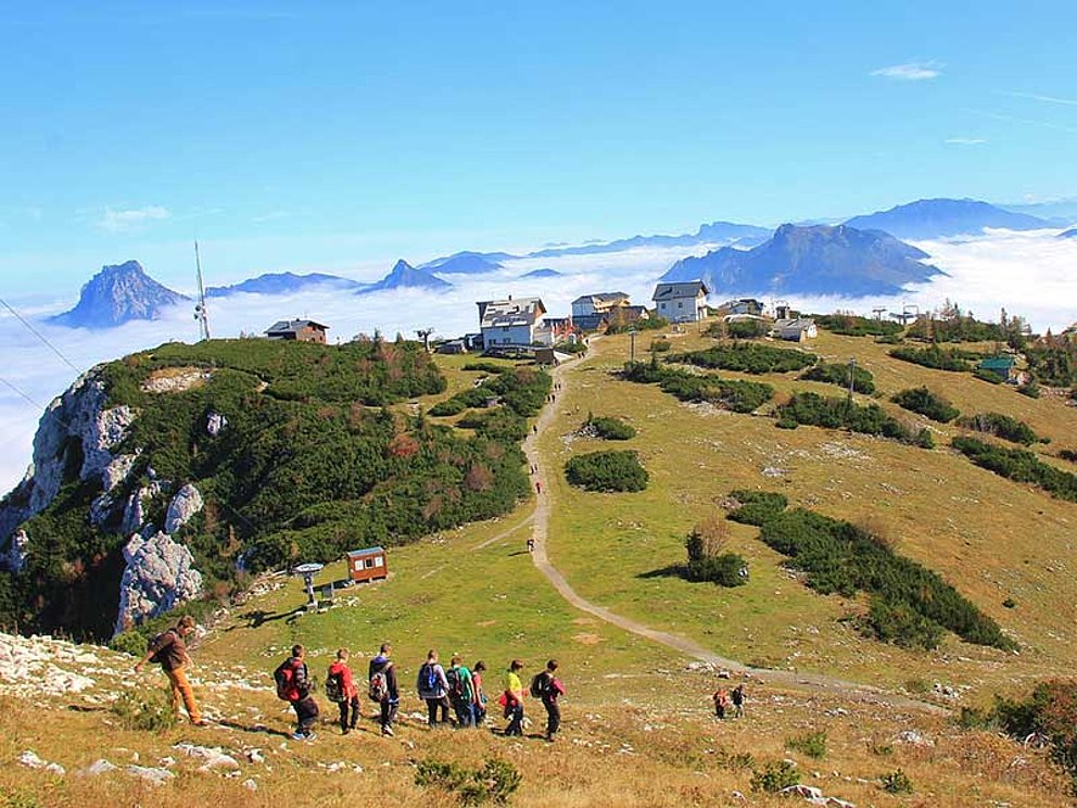 Wanderung mit der Gruppe zum Europakreuz am Alberfeldkogel