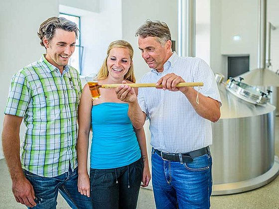 Produktionsvorgang Bierbrauen im Brauhaus Freistadt