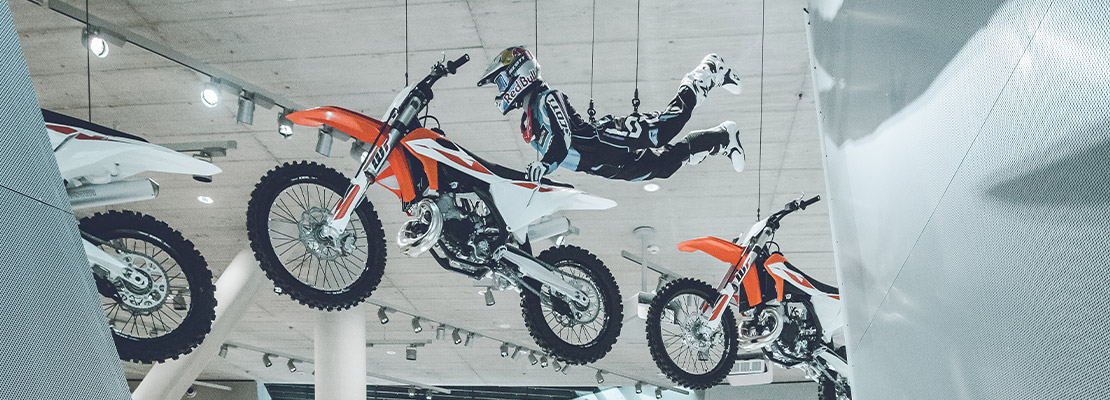 Simulation eines MotoCross-Kunststückes
