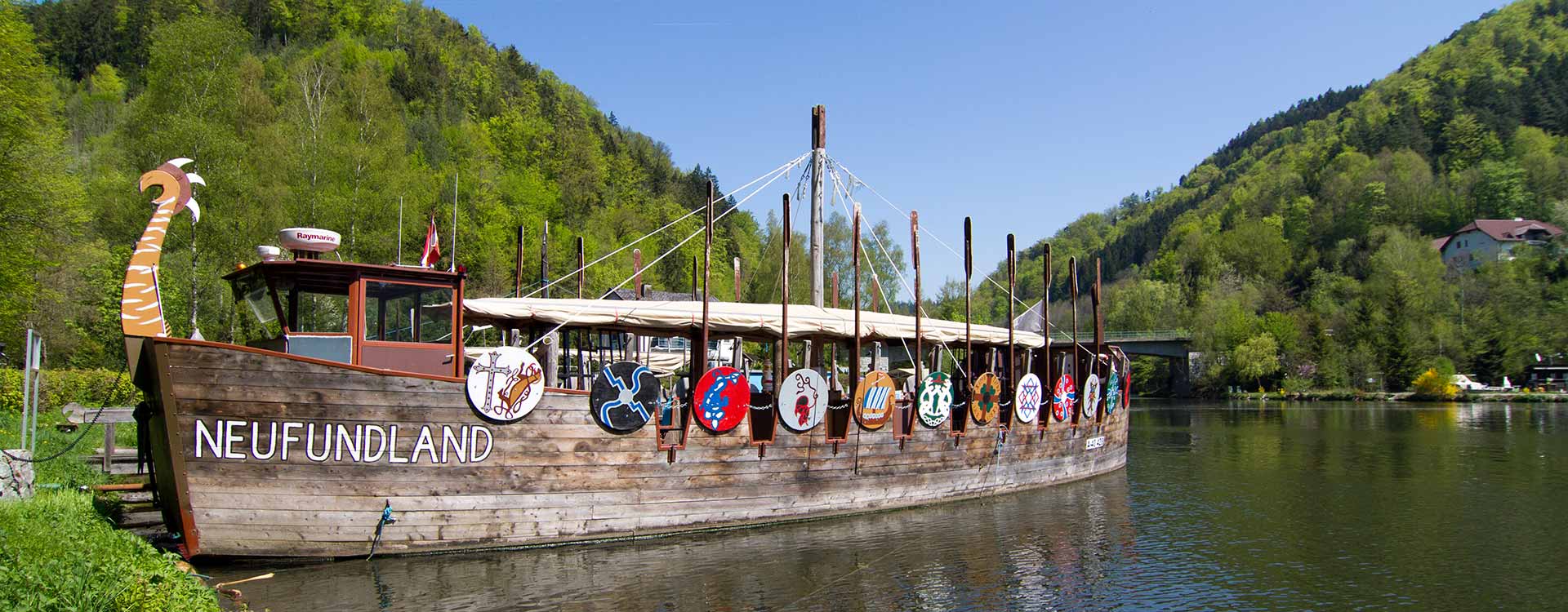 Außenansicht vom Wikingerschiff "Neufundland"